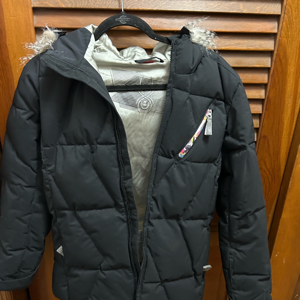 Spyder Black Puffer Jacket for Kids